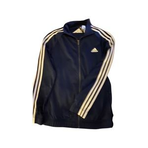 Navy blue adidas track jacket